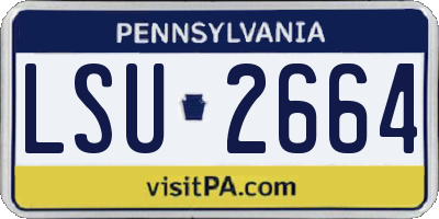 PA license plate LSU2664