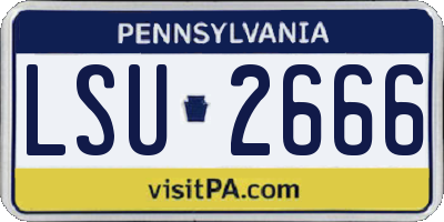 PA license plate LSU2666