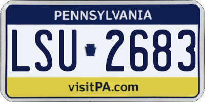 PA license plate LSU2683