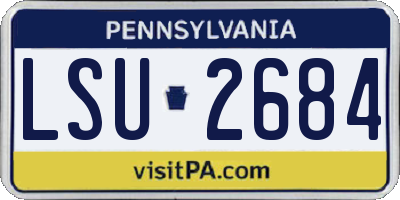 PA license plate LSU2684