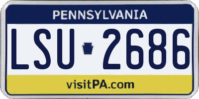 PA license plate LSU2686