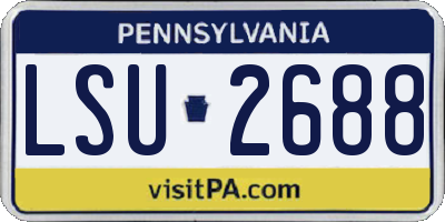 PA license plate LSU2688