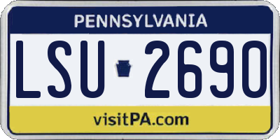 PA license plate LSU2690