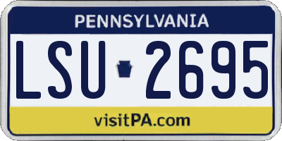PA license plate LSU2695