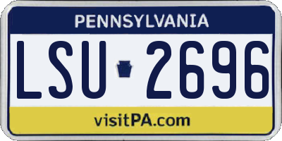 PA license plate LSU2696