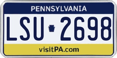 PA license plate LSU2698