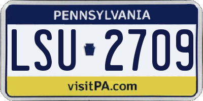 PA license plate LSU2709