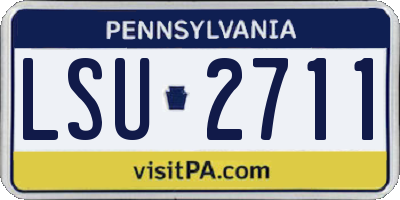 PA license plate LSU2711