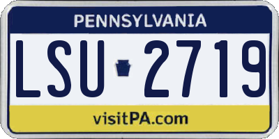 PA license plate LSU2719