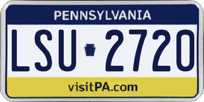 PA license plate LSU2720