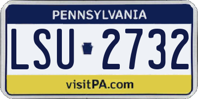 PA license plate LSU2732