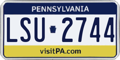 PA license plate LSU2744
