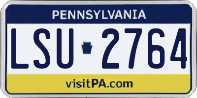 PA license plate LSU2764