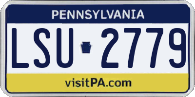 PA license plate LSU2779