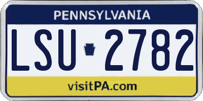 PA license plate LSU2782