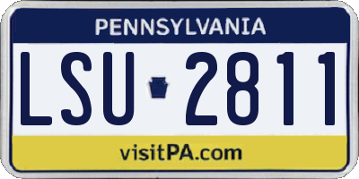 PA license plate LSU2811