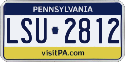 PA license plate LSU2812