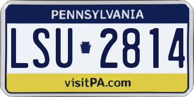 PA license plate LSU2814