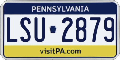 PA license plate LSU2879