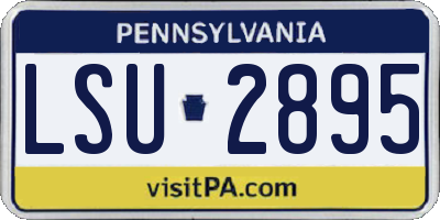 PA license plate LSU2895