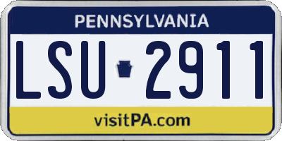 PA license plate LSU2911