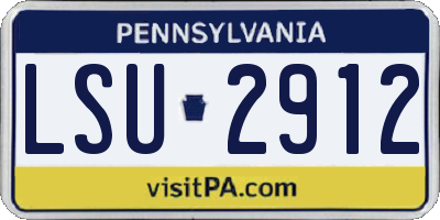 PA license plate LSU2912