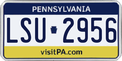 PA license plate LSU2956
