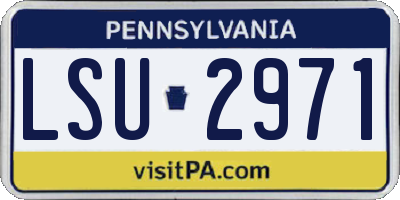 PA license plate LSU2971