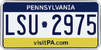 PA license plate LSU2975