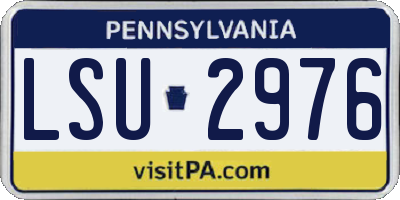 PA license plate LSU2976