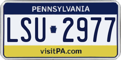 PA license plate LSU2977