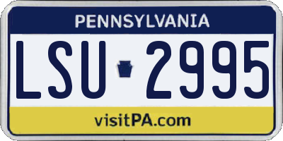 PA license plate LSU2995