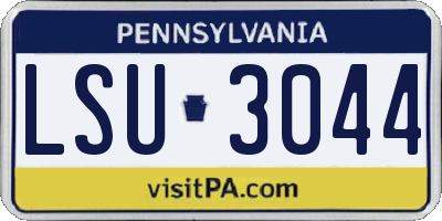 PA license plate LSU3044