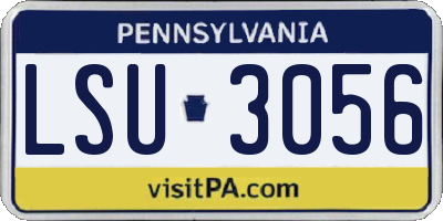 PA license plate LSU3056