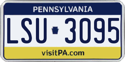 PA license plate LSU3095