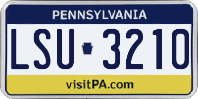PA license plate LSU3210