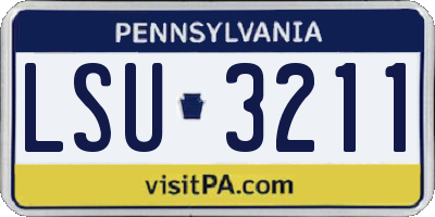 PA license plate LSU3211