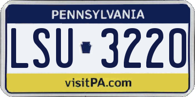 PA license plate LSU3220
