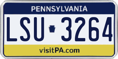 PA license plate LSU3264