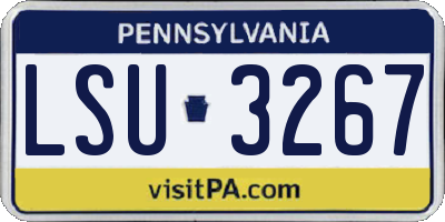 PA license plate LSU3267