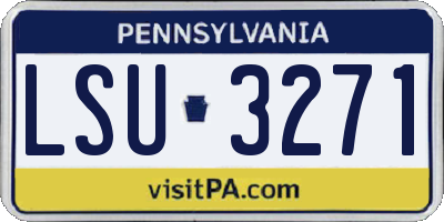 PA license plate LSU3271