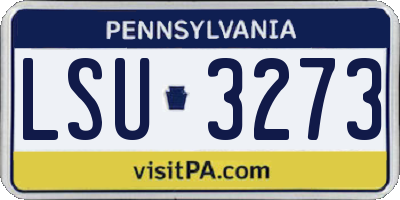 PA license plate LSU3273