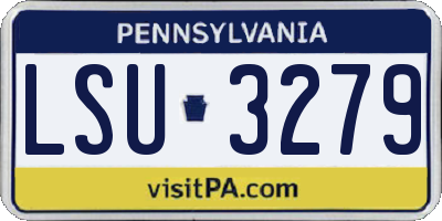 PA license plate LSU3279