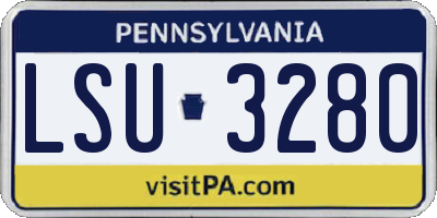 PA license plate LSU3280