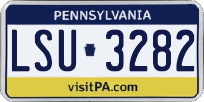 PA license plate LSU3282