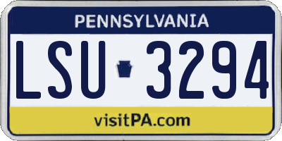 PA license plate LSU3294