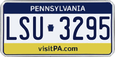 PA license plate LSU3295