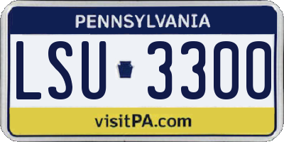 PA license plate LSU3300