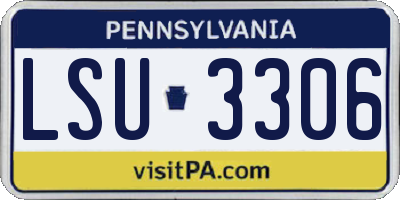 PA license plate LSU3306