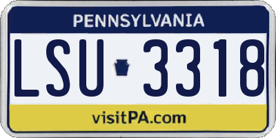 PA license plate LSU3318